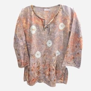 Women's tie dye boho hippie festival top no size runs like S